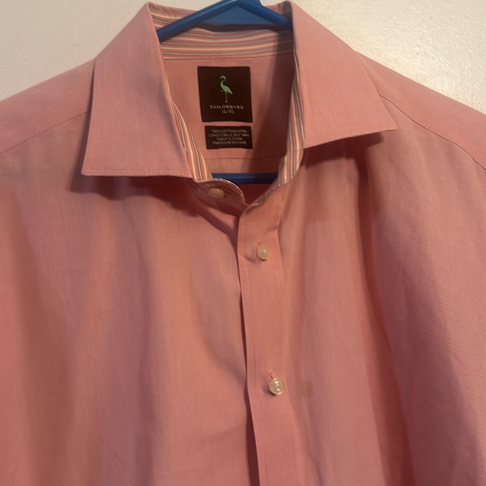 Tailorbyrd Men's Pink Dress Shirt XL